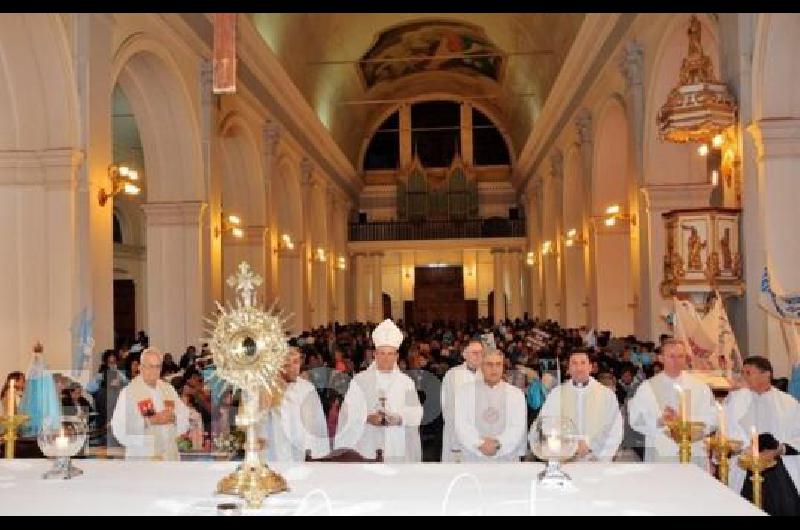 La misa en acción de gracias realizada en la catedral Nuestra Señora del Rosario de la ciudad de Goya.
