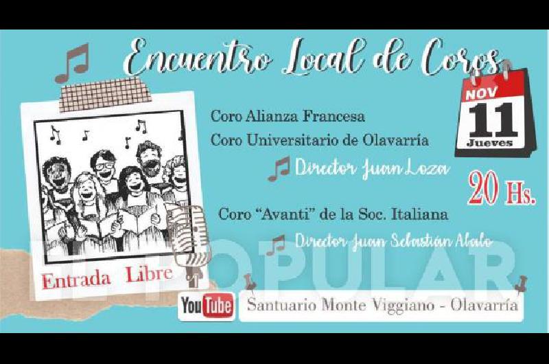 El evento tendrá entrada libre y gratuita.