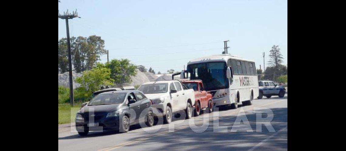 Cuatro vehÃ­culos chocaron por alcance sobre la ruta 51.