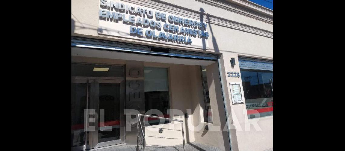 La sede del SOECO, recientemente refaccionada, en la calle Coronel SuÃ¡rez.