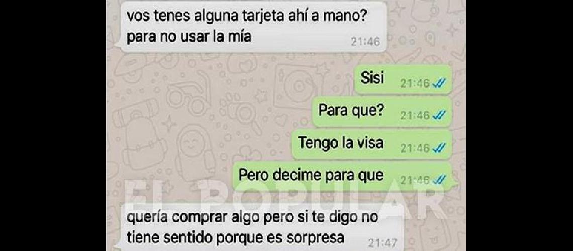 Parte de la conversaciÃ³n que Galli expuso en redes sociales.
