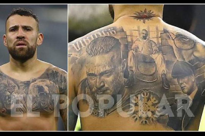 LOS TATUAJES DEL FUTBOLISTA ARGENTINO NICOLÁS OTAMENDI SOBRE SERIES DE TV