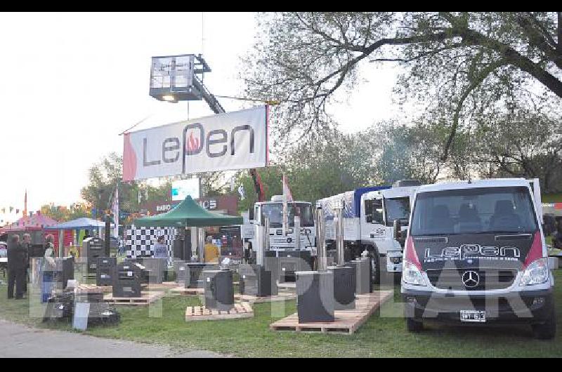El stand de Lepen, la empresa olavarriense que crece en forma permanente.