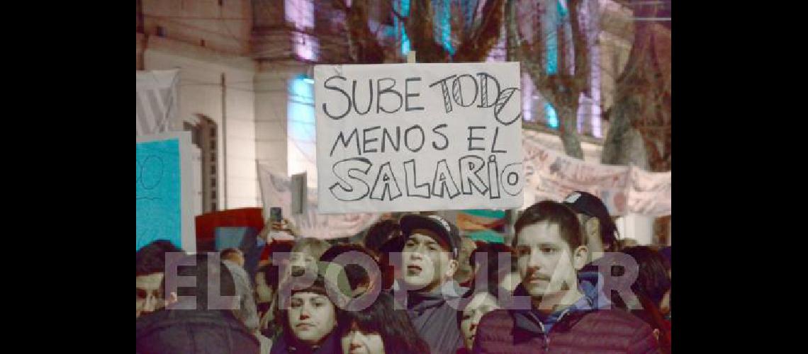 Marcha contra los tarifazos.