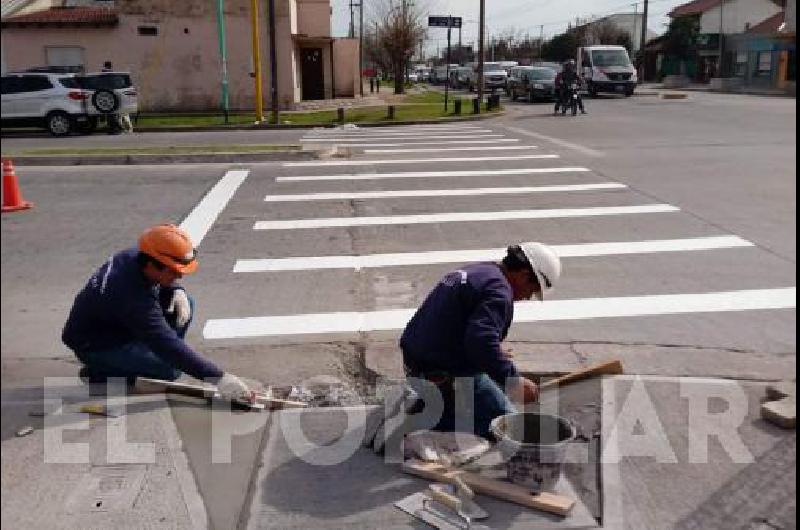En la zona de la Escuela Nº 56, los trabajos harán más seguros el ingreso y egreso escolar.