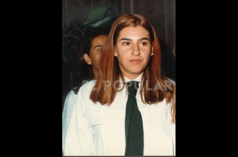Florencia Pennacchi, el dÃ­a en que egresaba de la escuela secundaria.