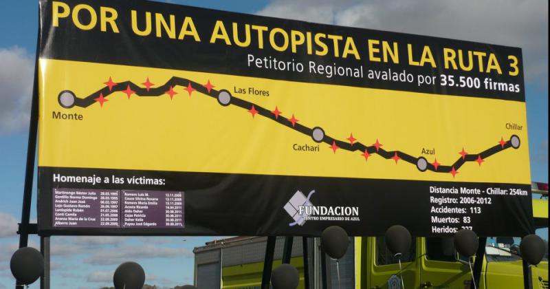 El pedido de una autopista en ruta 3 aúna a gran parte del centro bonaerense.
