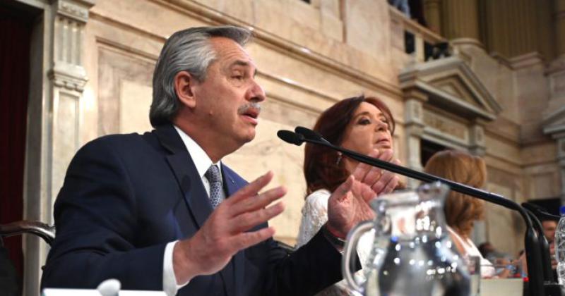El presidente Alberto fernández y su vice Cristina Fernández.