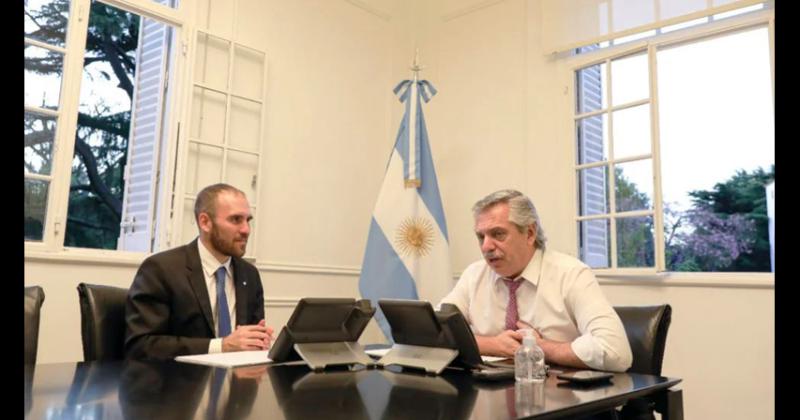 El presidente Alberto Fernández y el ministro de Economía, Martín Guzmán.
