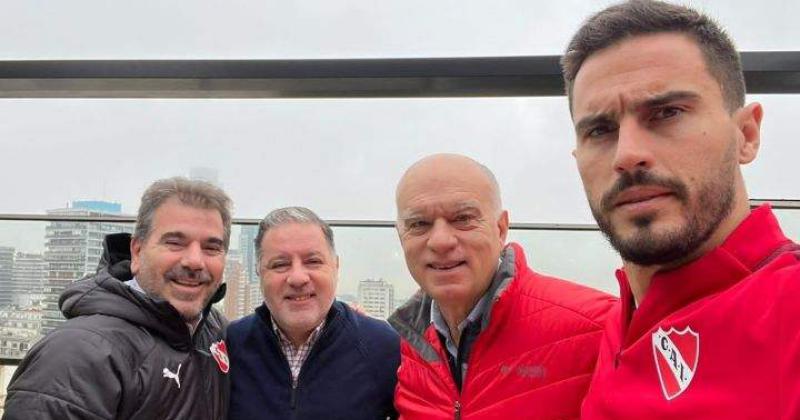 Ritondo junto a Fabián Doman, Néstor Grindetti y Juan Marconi.