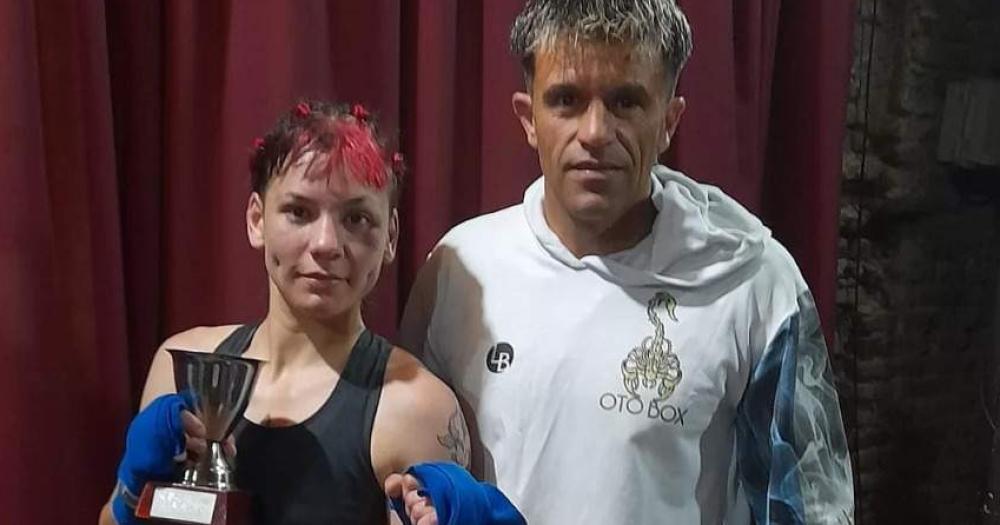 Mariana López, de Oto Box, logró otro cinturón.