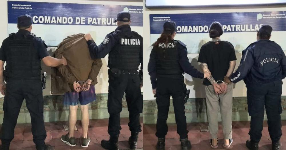 Tras una persecución, aprehendieron a un hombre y una mujer por tenencia de cocaína y marihuana