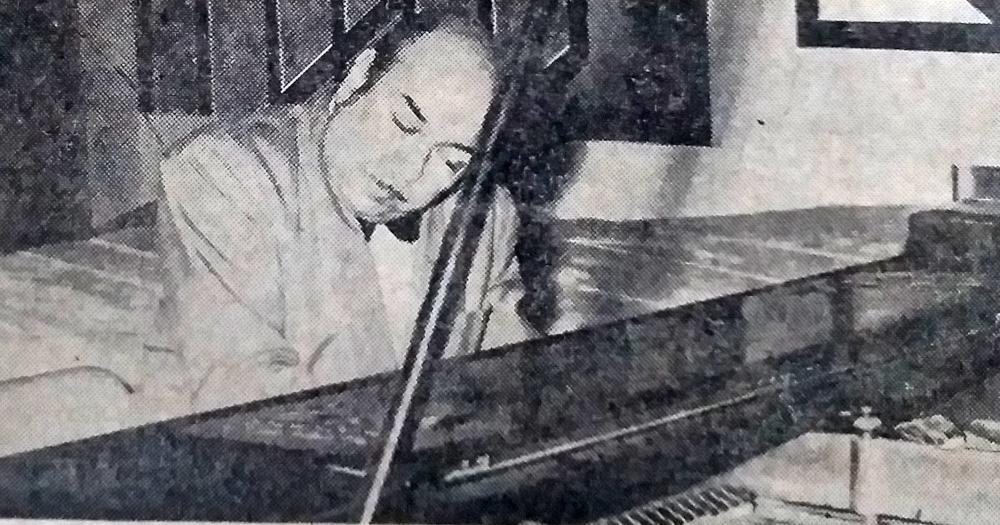 El pianista José Basso actuó junto con su orquesta de tango en la Primera Fiesta Nacional del Cemento, en febrero de 1973.