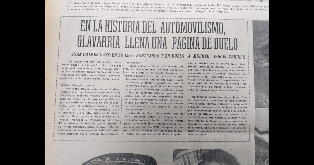 El diario El Popular del 5 de marzo de 1963, con la cobertura del fallecimiento de Juan Gálvez.