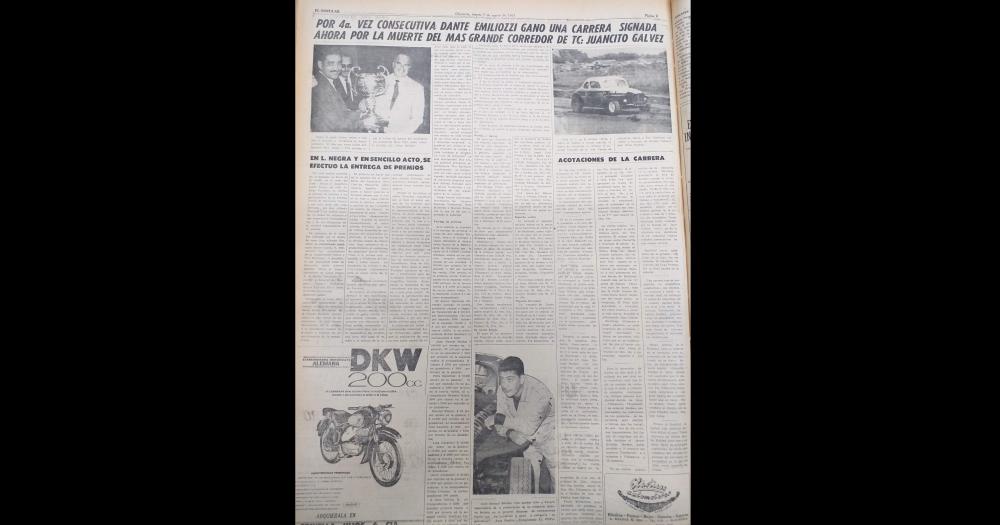 El Popular del 4 de marzo de 1963, con la cobertura del fallecimiento de Juan Gálvez.