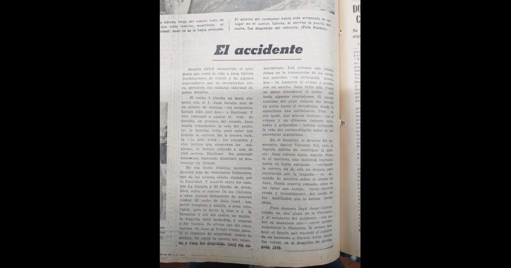 El diario El Popular del 5 de marzo de 1963, con la cobertura del fallecimiento de Juan Gálvez.