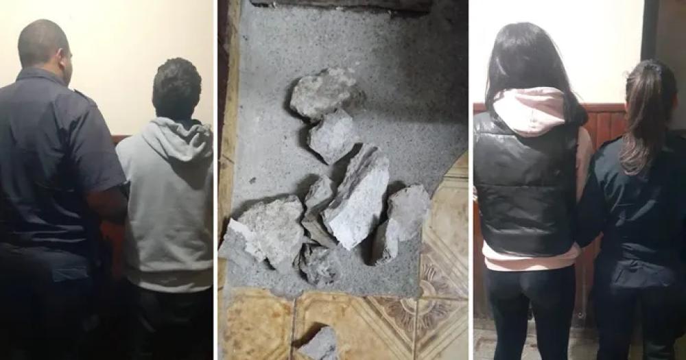 Hay dos personas aprehendidas: un hombre de 29 años y una mujer de 20.