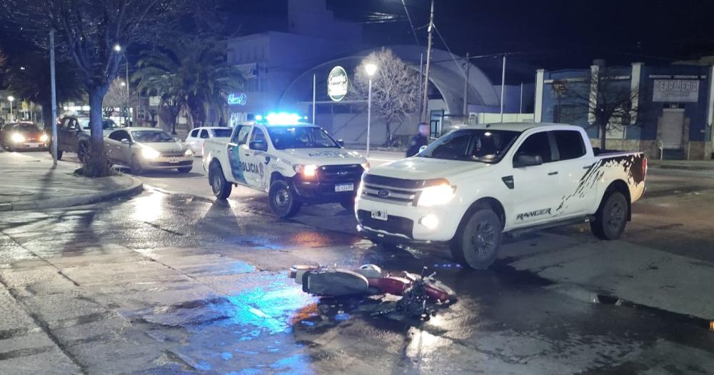 Motociclista herida tras un choque