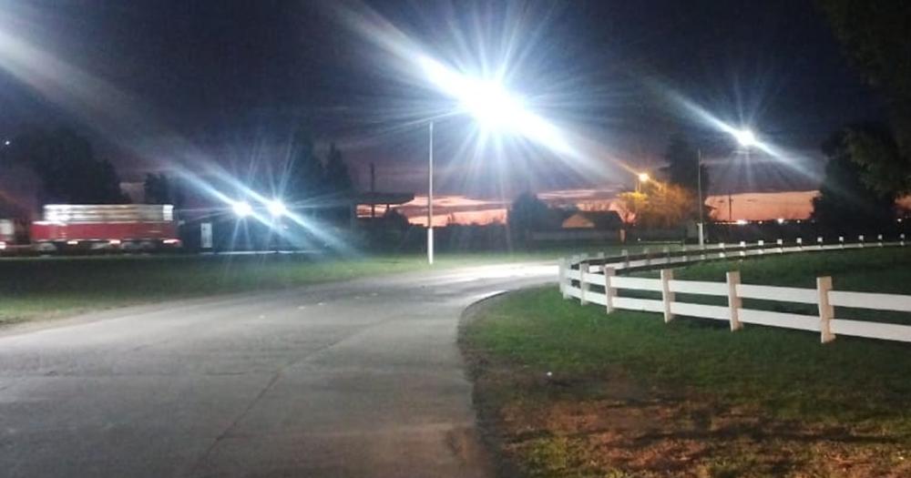 Se realizó un recambio de luminarias en Loma Negra