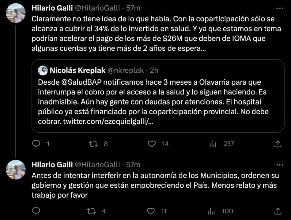 Picante cruce entre Kreplak y Galli 