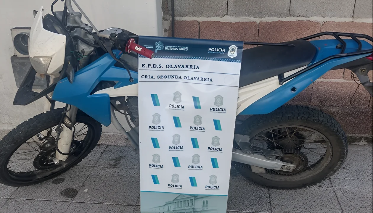 Joven de 20 años detenido por encubrimiento de motocicleta robada hace nueve años en Olavarría