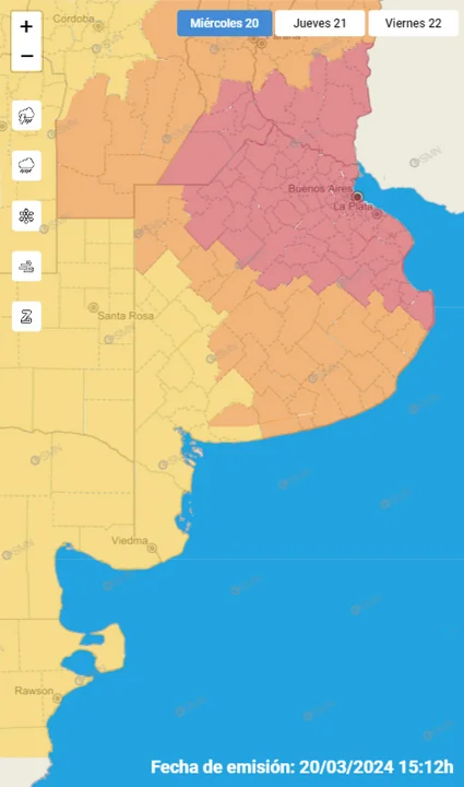 Tormentas con vientos de más de 110 km/h: Alerta roja en Buenos Aires