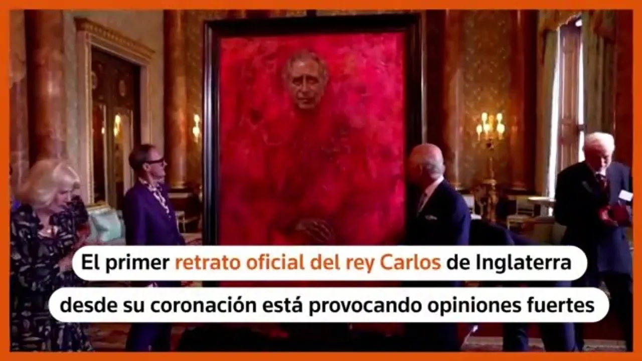 Revuelo en el Reino Unido por el nuevo retrato de Carlos III: hasta lo comparan con Satanás
