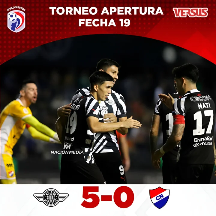 Libertad se repone y golea a Nacional, presionando a cerro porteño