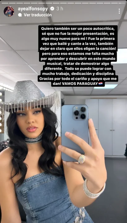  Aye alfonso: “sé que no fue mi mejor actuación, pero sigo aprendiendo”