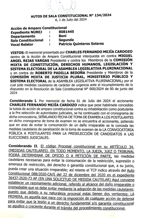 Elecciones Judiciales: Se vuelve paralizar.