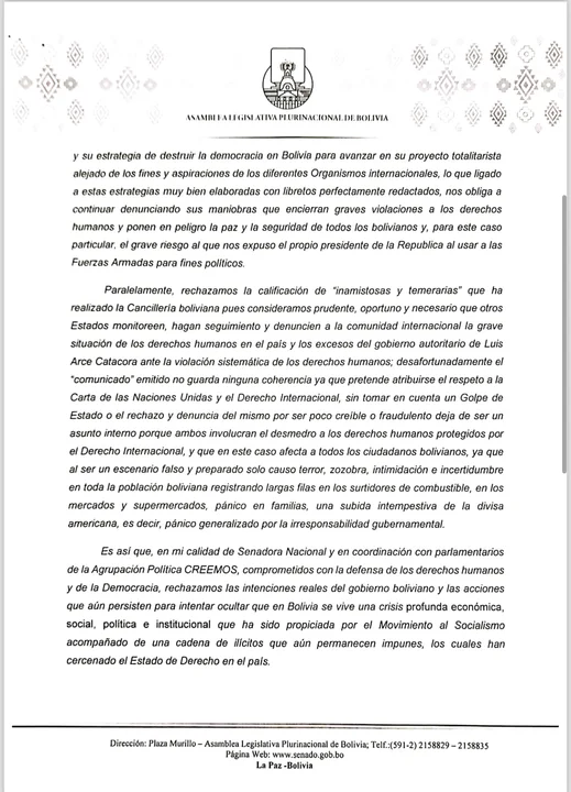 CREEMOS se adhiere al comunicado de Javier Milei 