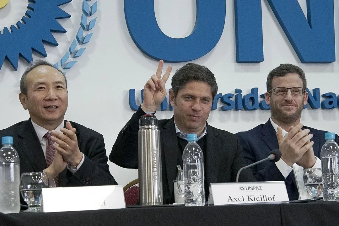Axel Kicillof, durante el 1° Congreso de Sinólogos Latinoamericanos, en la Universidad de José C. Paz.