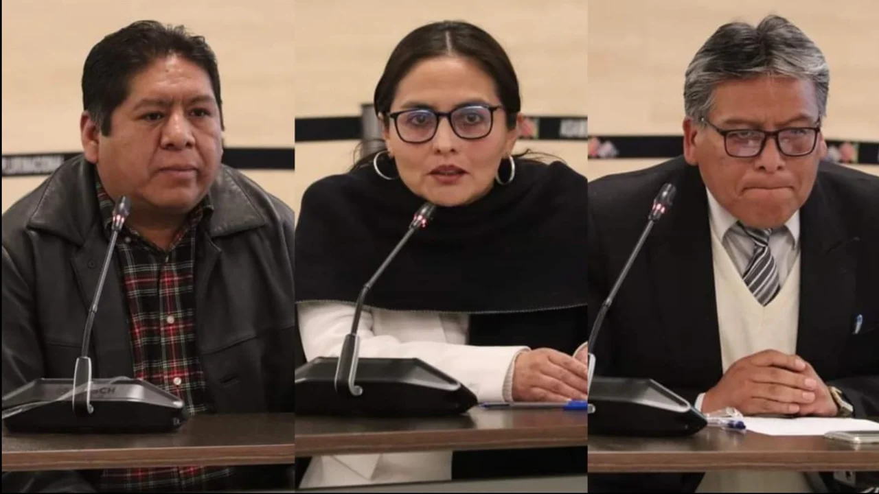 En fotografía: Marco Amaru, Claudia Castro y Zenón Bacarreza.