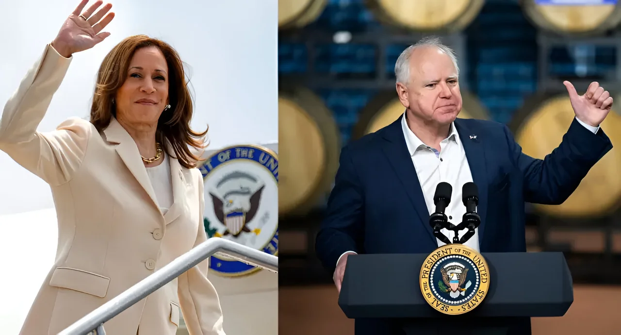 Harris nombra a Tim Walz como su running mate en las próximas elecciones