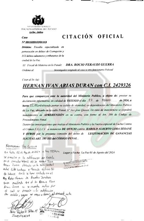 Alcalde Iván Arias fue citado para declarar en el caso “Loritas” y no se presentó.