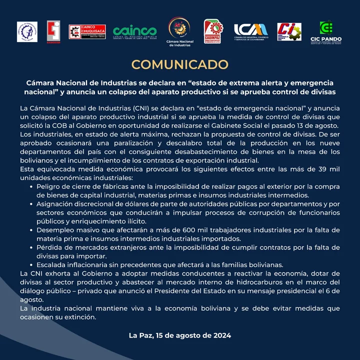 Comunicado CNI.