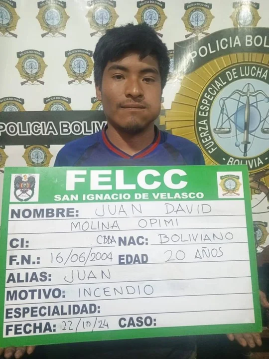 Aprehenden a cinco personas por causar incendios en San Ignacio de Velasco