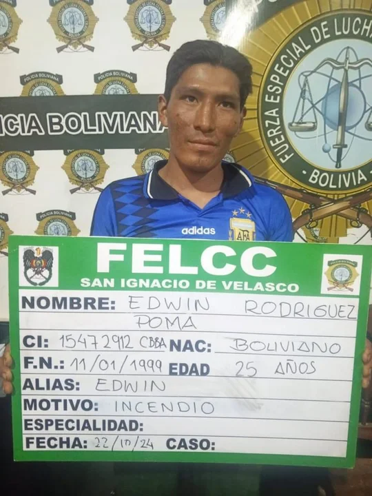 Aprehenden a cinco personas por causar incendios en San Ignacio de Velasco