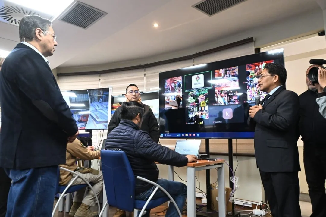 Presidente Arce inaugura el Centro de Monitoreo del Comité de Seguridad Alimentaria