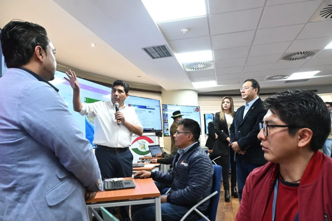 Presidente Arce inaugura el Centro de Monitoreo del Comité de Seguridad Alimentaria