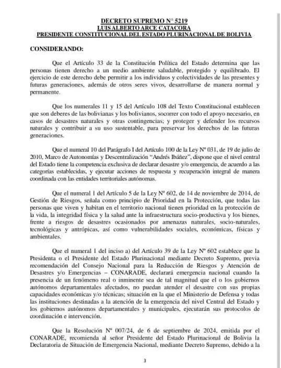 Llegan refuerzos internacionales para combatir incendios forestales en Bolivia