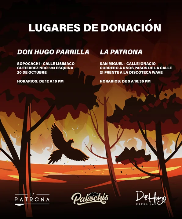 Campaña de acopio para apoyar en la crisis ambiental en Bolivia
