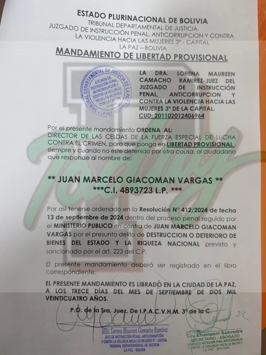 Activista Juan Giacoman es liberado tras detención en protesta ambiental