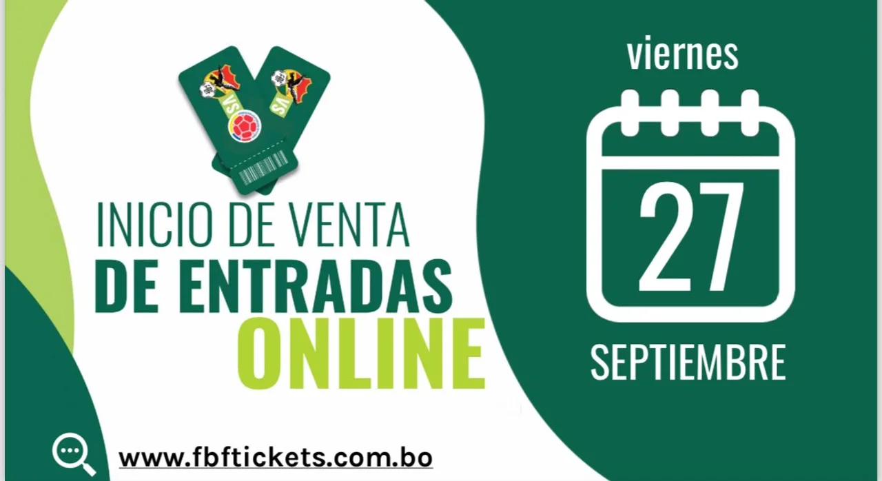 Bolivia oficializa lista de convocados y precios para el partido contra Colombia en la doble fecha FIFA