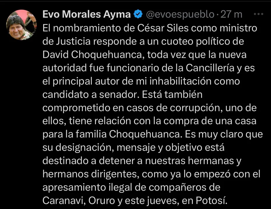 X. Evo Morales