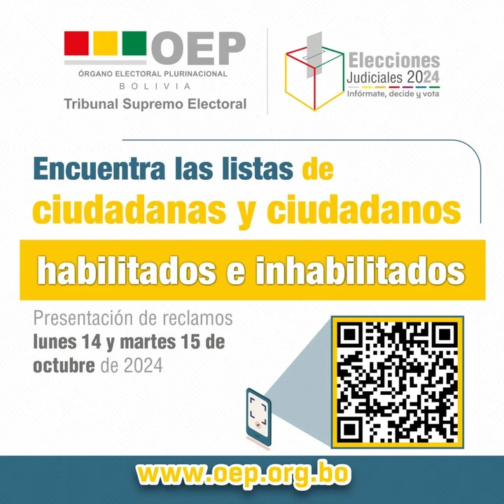 Elecciones Judiciales 2024: Detalles sobre el Padrón Electoral y ciudadanos inhabilitados
