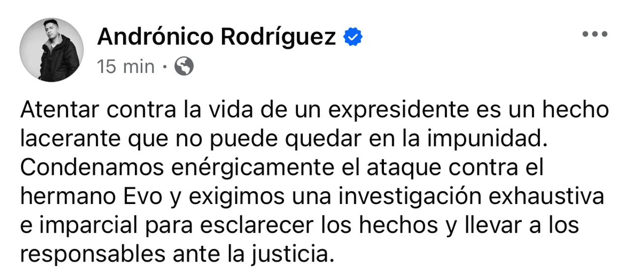 📷. FB/ Andrónico Rodríguez