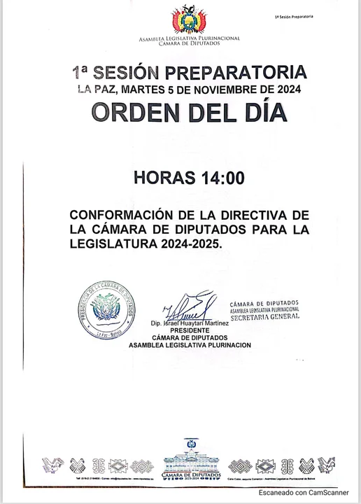 Convocatoria Cámara de Diputados