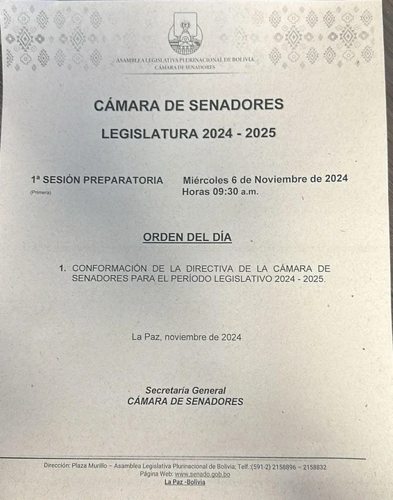 La Cámara de Senadores se prepara para definir su Directiva para la gestión 2024-2025