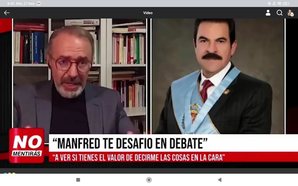Richter desafía a debate a Manfred Reyes Villa y cuestiona su liderazgo